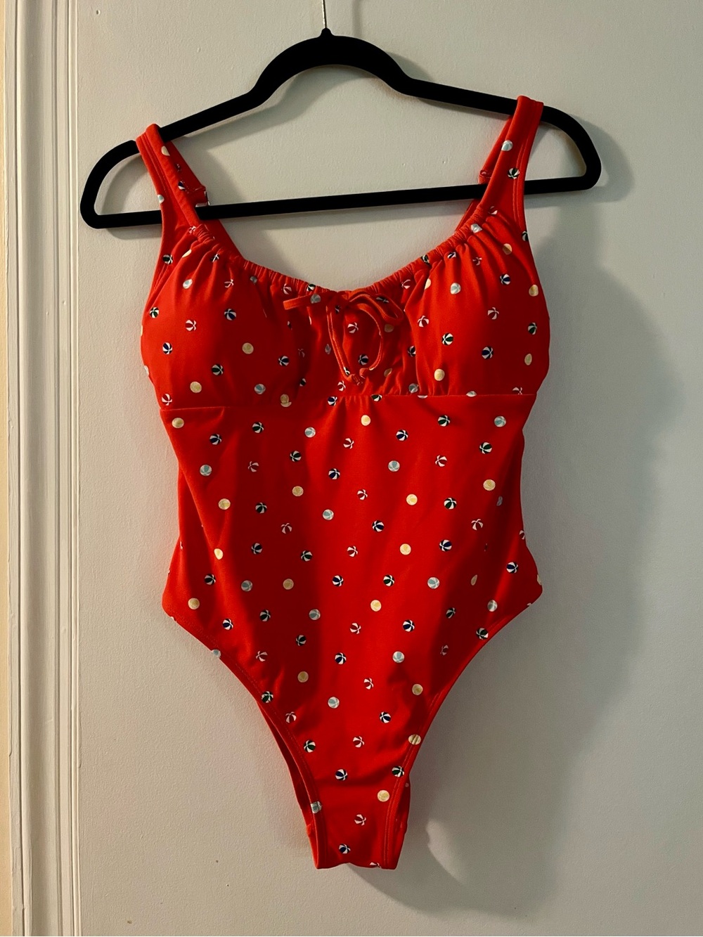 Red Polka Dot One-Piece Swimsuit
